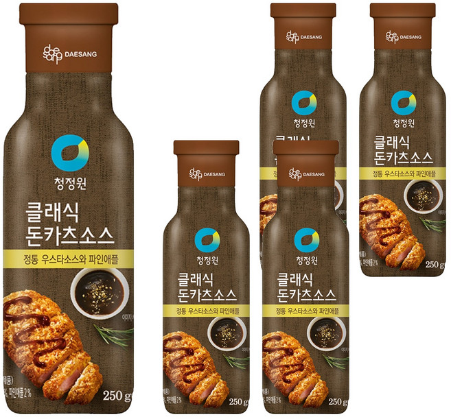 청정원 클래식 돈카츠 소스, 250g, 5개