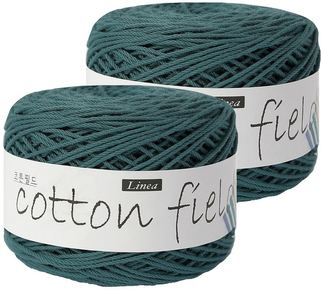 니뜨 코튼 필드 뜨개실 80g, 319 더스트청록, 2개