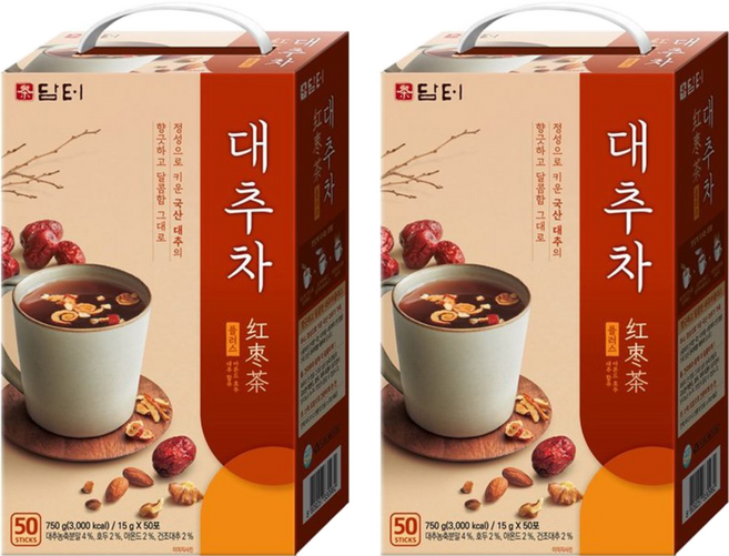 Damtuh 丹特 紅棗茶 Plus, 15g, 50條, 2盒