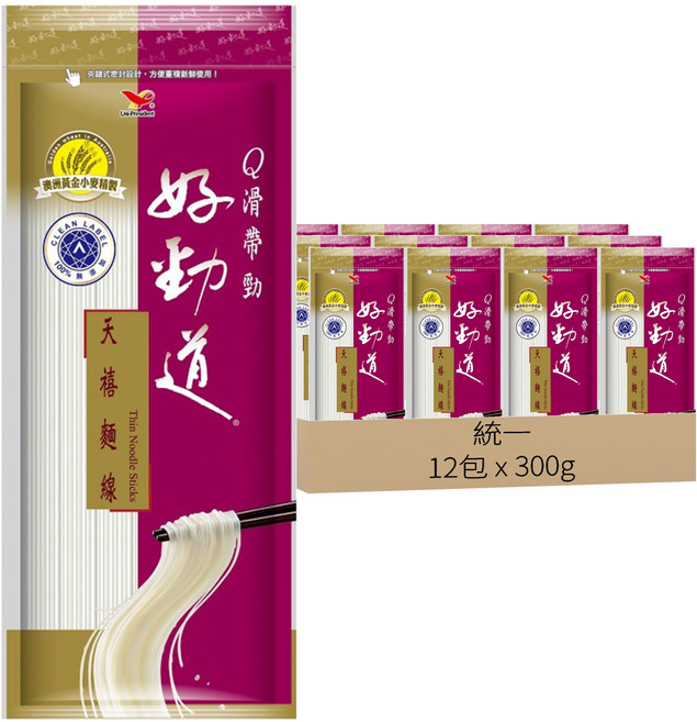 統一 好勁道 天禧麵線, 300g, 12包
