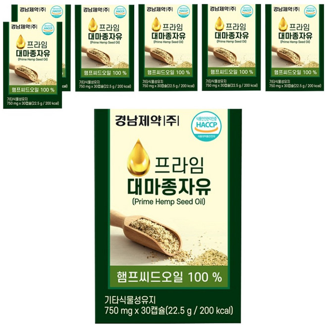 경남제약 프라임 대마종자유, 30정, 6개