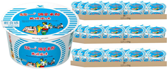 統一 調合米粉 肉燥風味, 64g, 36入