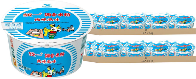 統一 調合米粉 肉燥風味, 64g, 24入