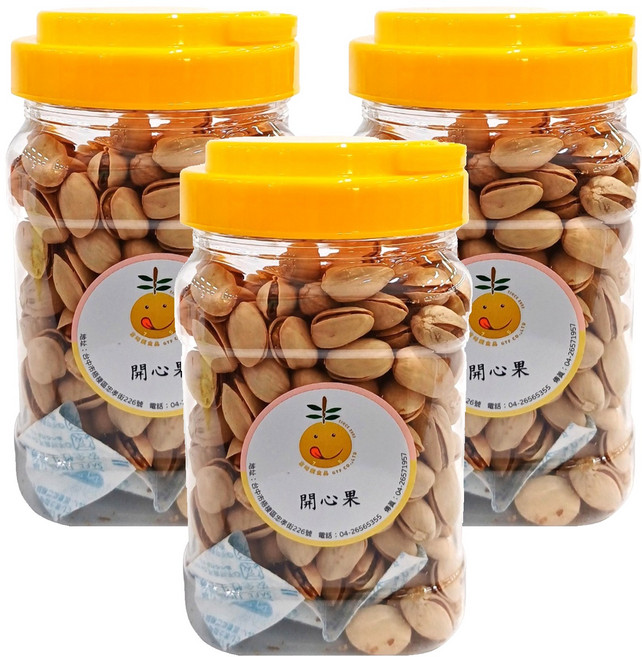 吉時饌 開心果 香脆可口 適合各種場合 無添加葷類成分, 300g, 3罐