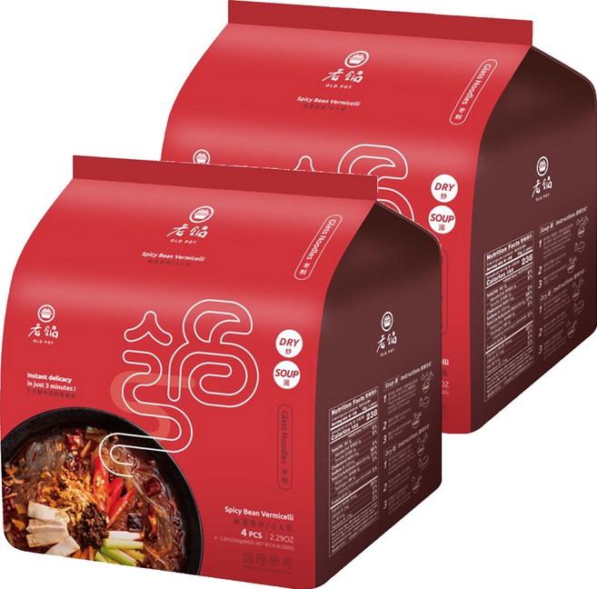 老鍋米粉 麻婆春雨, 65g, 2袋