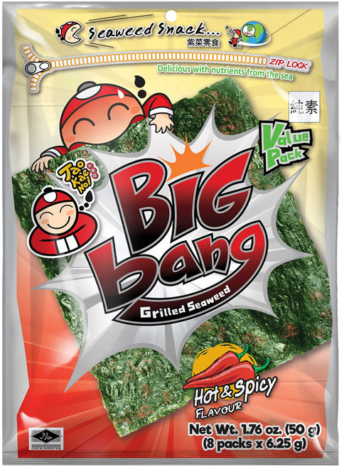 TAO KAE NOI 小老板 超級大海苔超值包 辣味, 50g, 1包