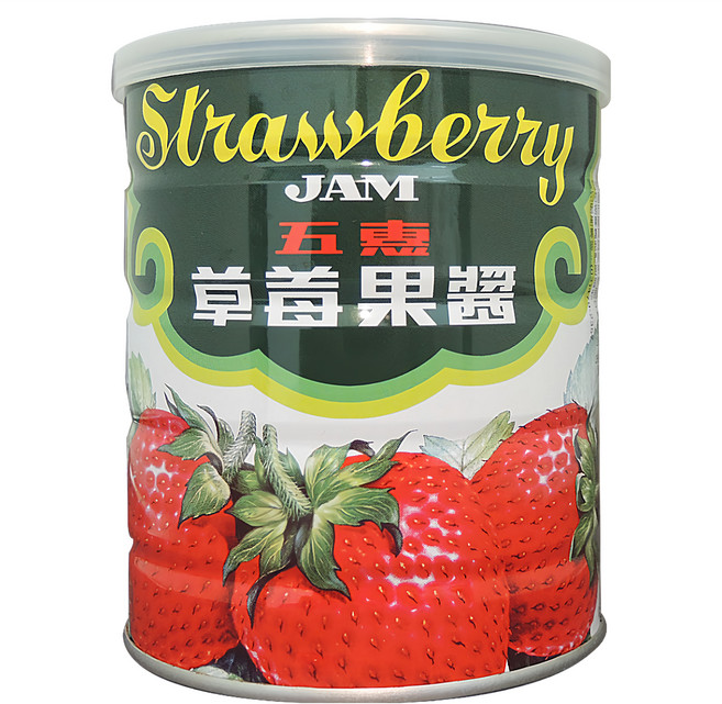 五惠 草莓果醬 早餐吐司/麵包抹醬, 900g, 1罐