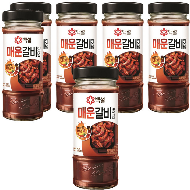 백설 매운갈비양념, 490g, 6개