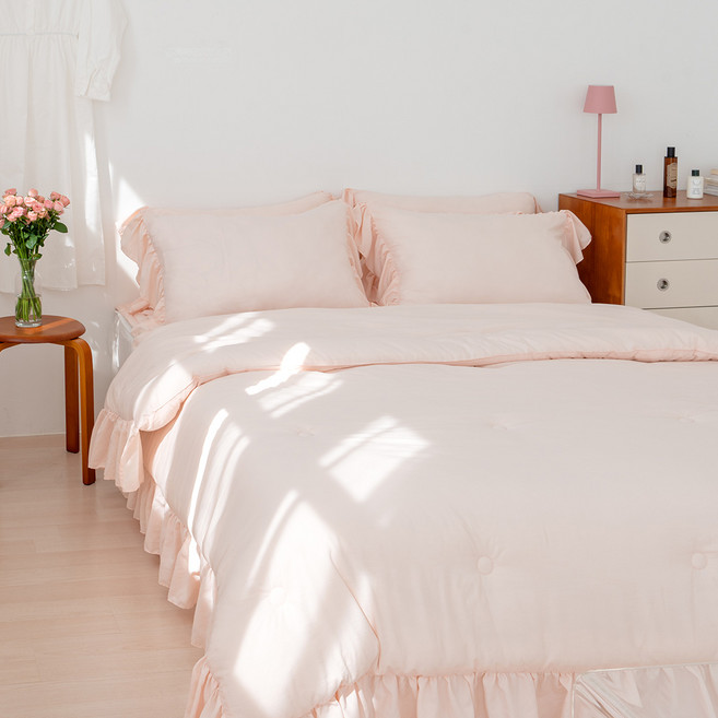 그래이불 부드러운 그루밍 워싱 프릴 항균 다운필솜 알러지케어 차렵이불