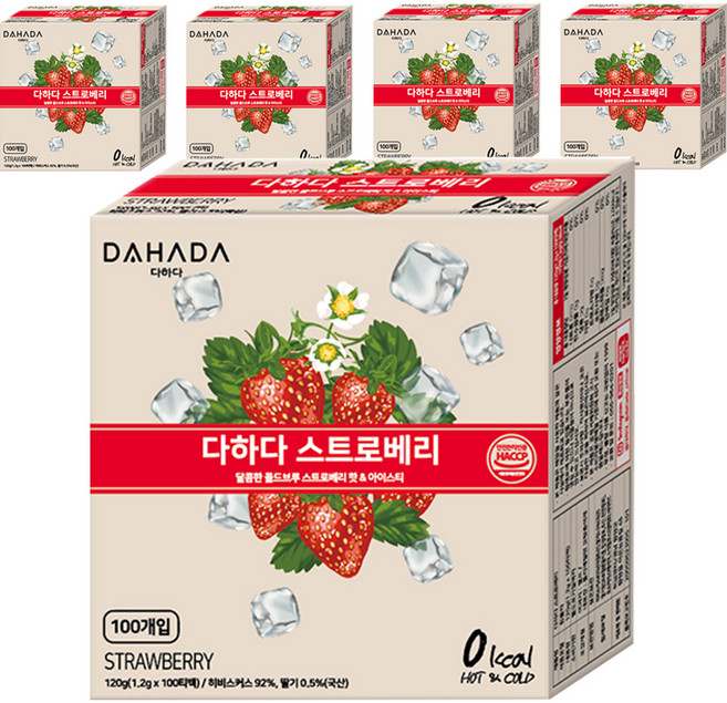 다하다 스트로베리, 1.2g, 100개입, 5개
