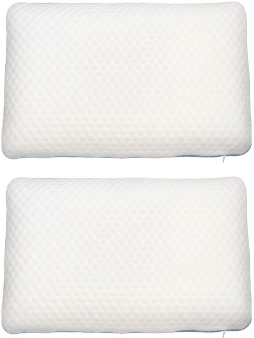 Victoria 維多麗亞 基本型恆溫冷凝涼感記憶枕, 2個, 白色 + 藍色