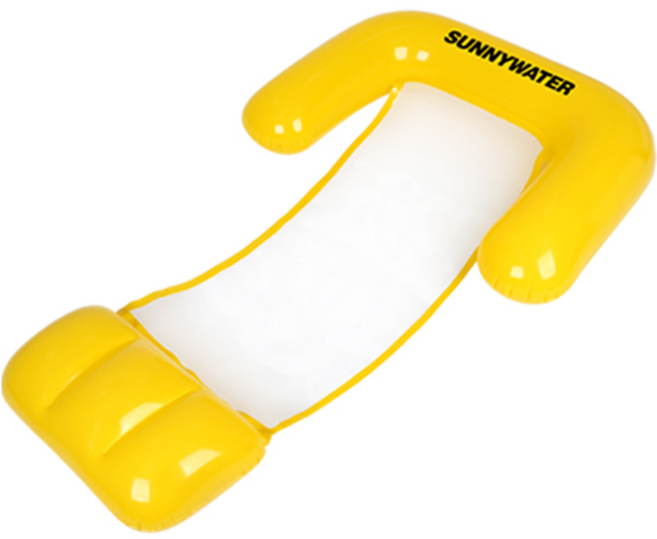 써니워터 아쿠아 해먹 튜브 165cm, 옐로우, 1개