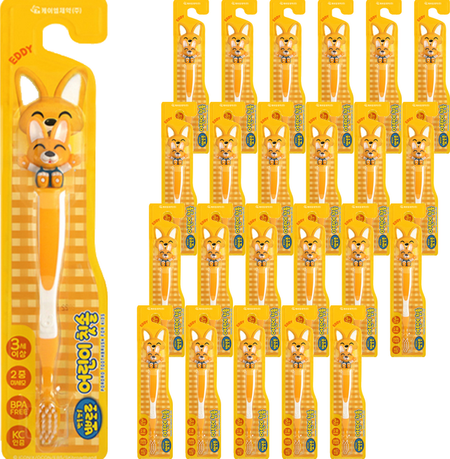 뽀로로 뽀로로와 친구들 유아 칫솔, 에디, 1개입, 24개