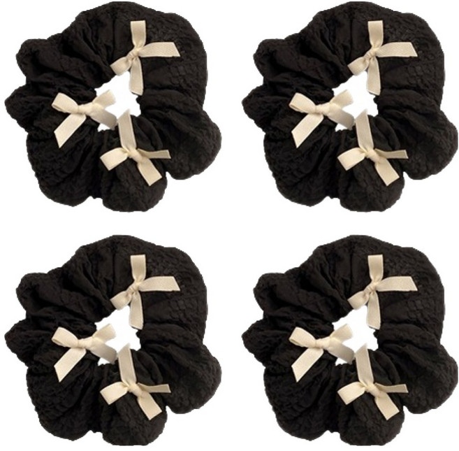 더플로우커머스 펀칭 리본 스크런치 4p