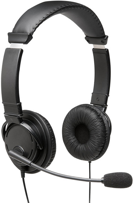 Kensington USB-C 立體聲有線耳機麥克風 18.5x16x7cm 150g 線長1.8米, K97457WW, 黑色