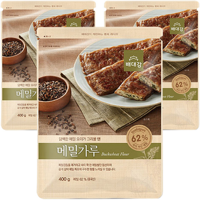 배대감 메밀가루, 400g, 3개