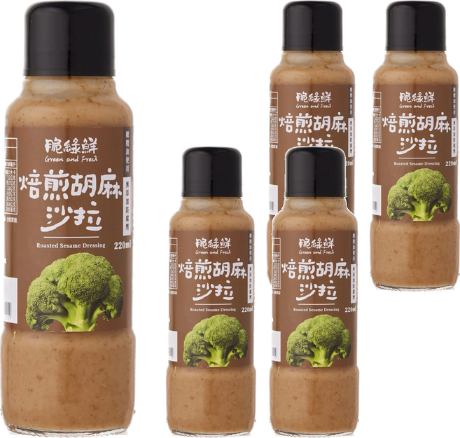 KOKUMORI 穀盛 脆綠鮮沙拉 焙煎胡麻, 220ml, 5瓶
