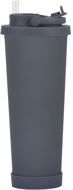 GER 泰 陶瓷塗層手提吸管保溫杯, 830ml, 1個, 深灰色