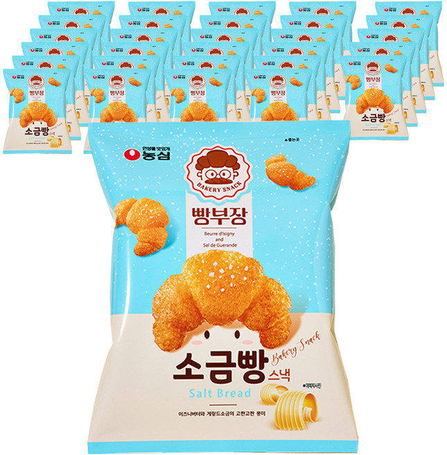농심 빵부장 소금빵, 55g, 32개