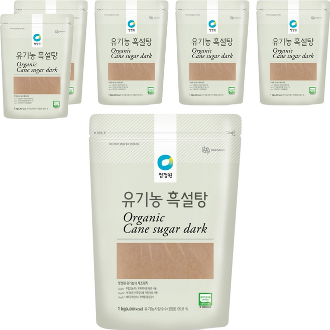 청정원 흑설탕, 1kg, 6개