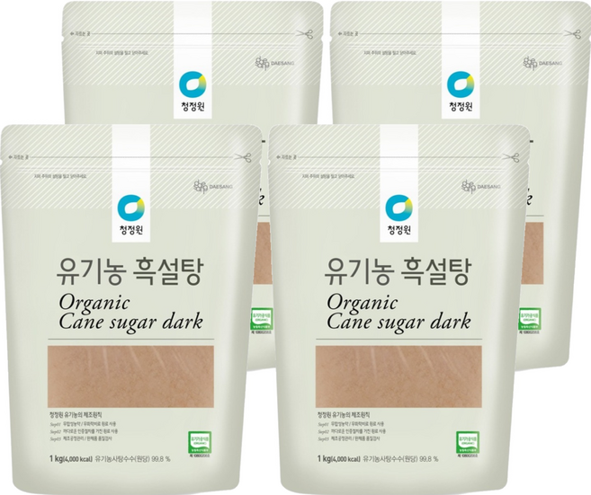 청정원 흑설탕, 1kg, 4개