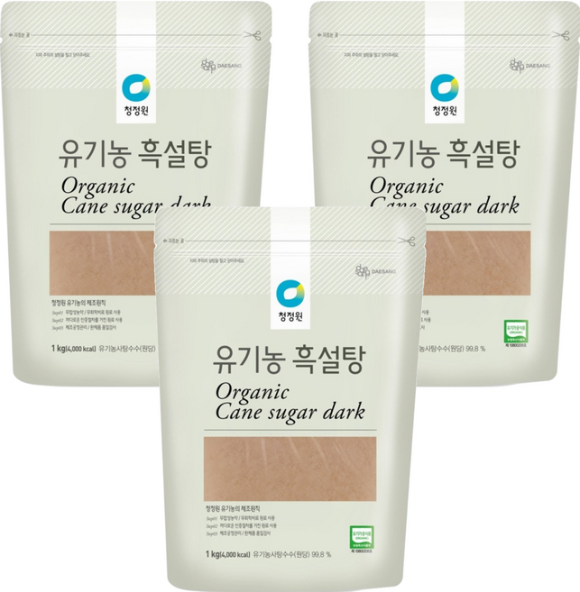 청정원 흑설탕, 1kg, 3개
