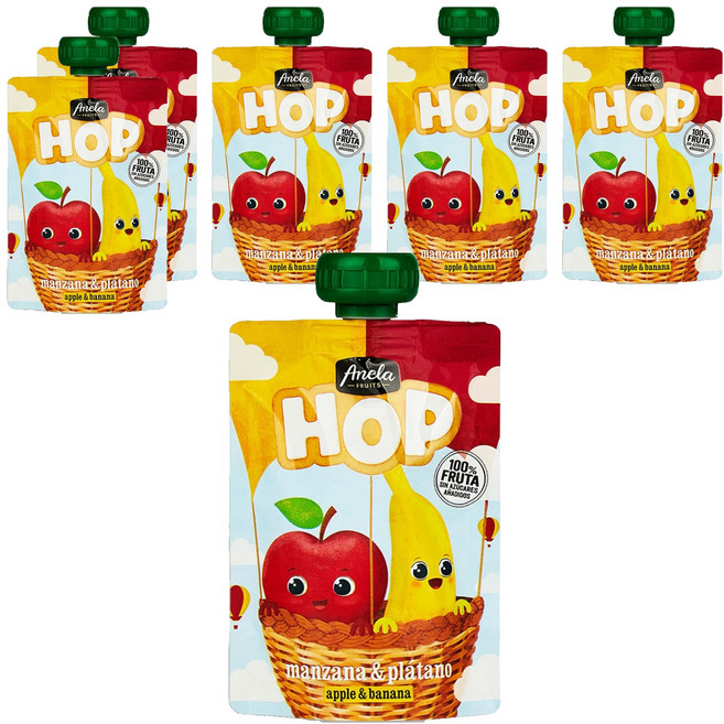 아넬라 호프 과일 퓨레, 100g, 6개, 혼합맛(사과/바나나)