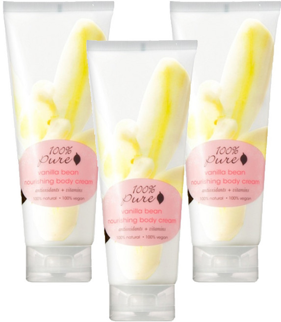 100퍼센트퓨어 너리싱 바디크림 바닐라 빈, 236ml, 3개