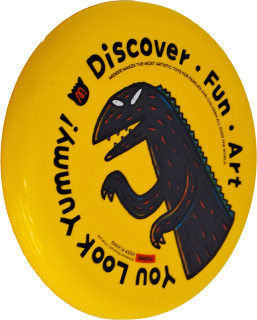 mideer 軟fufu運動飛盤 3歲以上適用, 你看起來好像很好吃 黃色, 1個