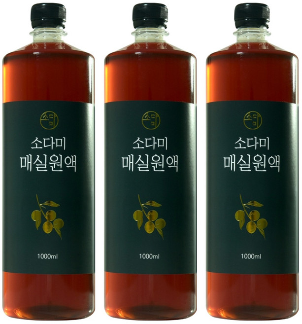 소다미 매실원액, 1L, 3개
