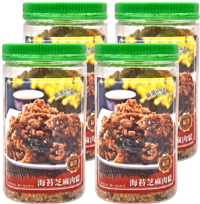 金平陽 芝麻海苔肉酥, 300g, 4罐