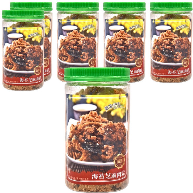 金平陽 芝麻海苔肉酥, 300g, 6罐