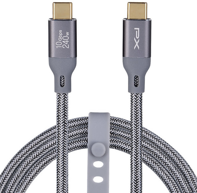 PX 大通 ACC3X-1G USB3.2 Gen2 Type-C-to-USB-C 充電傳輸線, 1m, 灰色, 1條