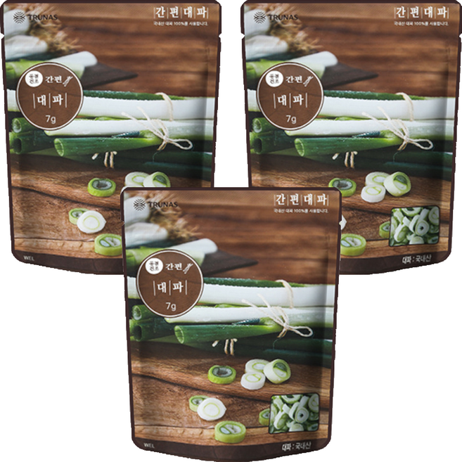 자연한알 간편양념 간편대파, 7g, 3개