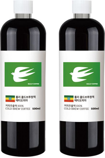 룰리커피 콜드브루 커피 원액 에티오피아, 500ml, 1개입, 2개