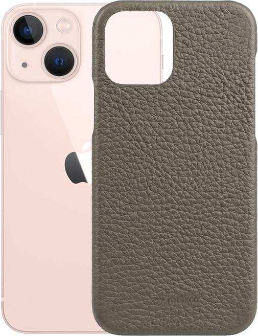 melkco CPB10 手機 真皮頭層牛皮 手機殼 iPhone 13 Mini 大象灰
