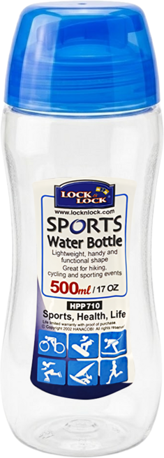 LocknLock 樂扣樂扣 塑膠水杯 HPP710-CHS, 透明 + 藍色, 500ml, 1個