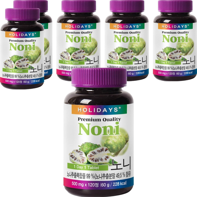 홀리데이즈 프리미엄 노니 타블렛, 120정, 6개