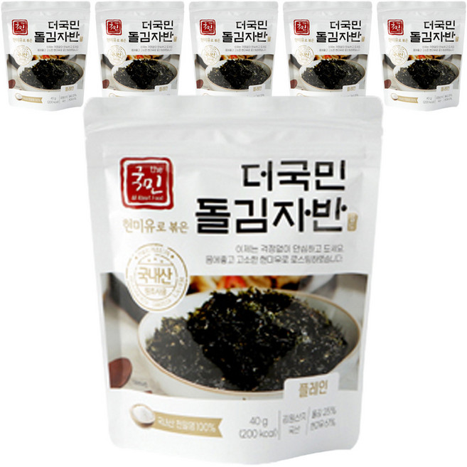 더국민 현미유로 볶은 돌김자반, 40g, 6개