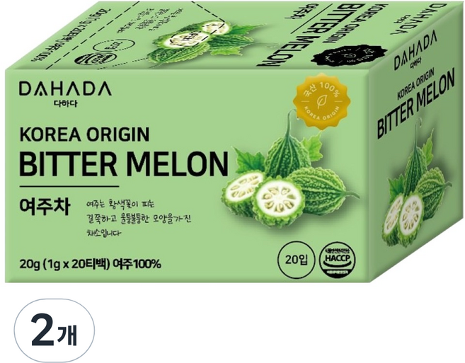 다하다 국산 여주차, 1g, 20개입, 2개