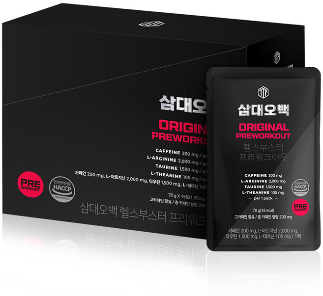 삼대오백 헬스부스터 프리워크아웃, 70g, 15개