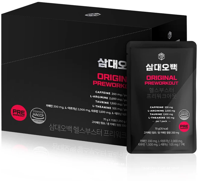 삼대오백 헬스부스터 프리워크아웃, 70g, 15개 - 쿠팡