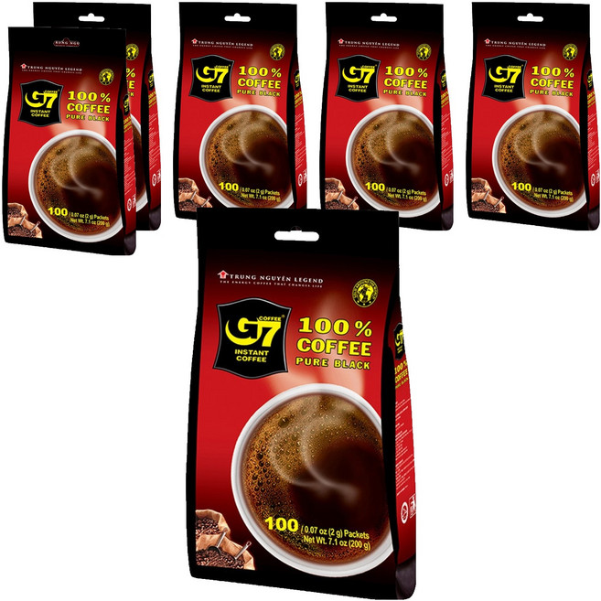 G7 블랙 커피, 2g, 100개입, 6개
