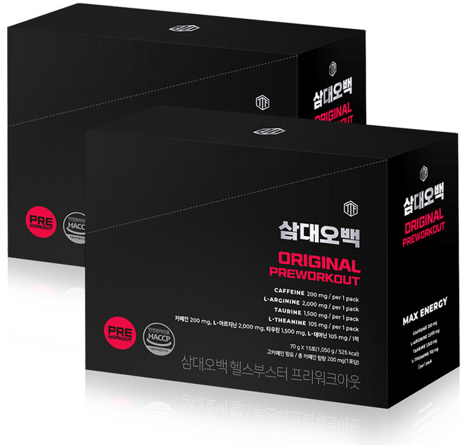 삼대오백 헬스부스터 프리워크아웃 에너지음료, 70g, 30개