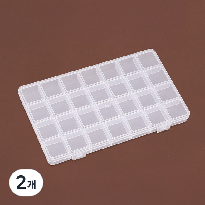 아트조이 칸칸이 소품정리 다용도 화장대 미니 수납박스 28칸, 투명, 2개