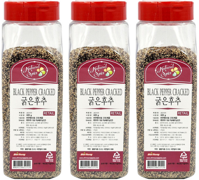 내츄럴스파이스 굵은후추, 420g, 3개