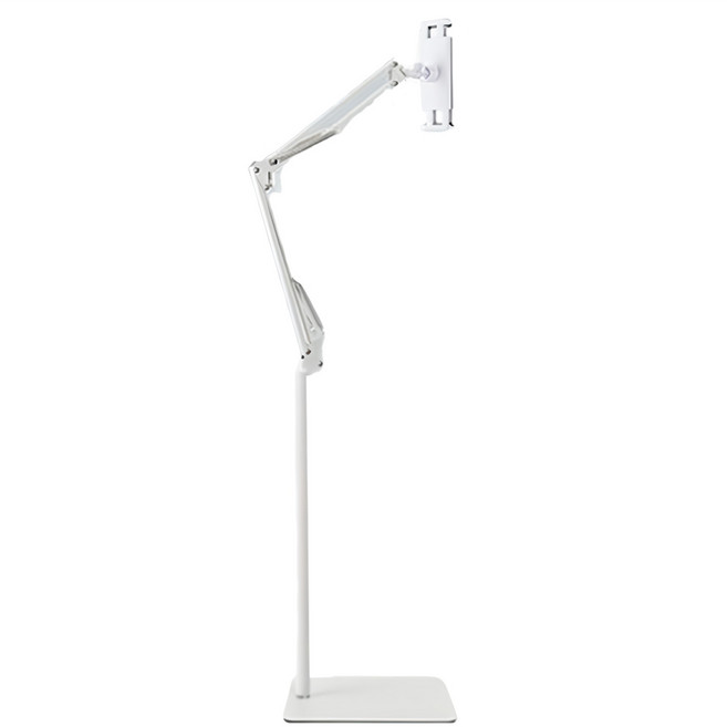 Tamsaa 直立式可折疊手機平板支架 140cm, 1個, 白色