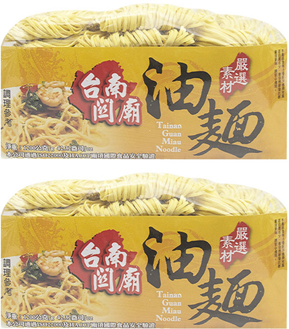 忠義 台南關廟油麵 15入, 1.2kg, 2包