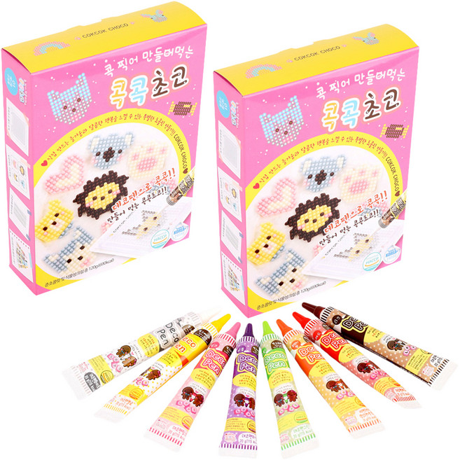 콕콕초코 01 애니멀 120g + 데코펜 8종 세트, 2세트