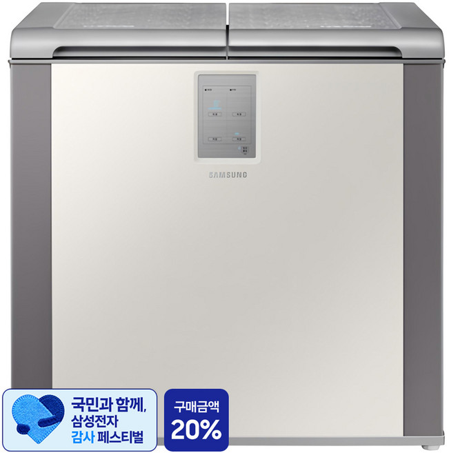 4위 - [삼성 감사 페스티벌] 삼성전자 김치플러스 202L 2도어 뚜껑형 김치냉장고 방문설치, 그레이지, RP20C